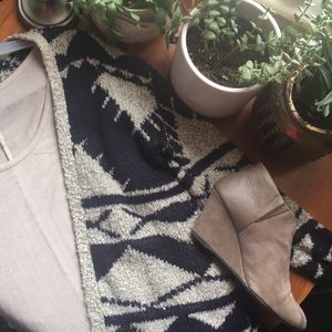 Navy and Cream Aztec Sweater